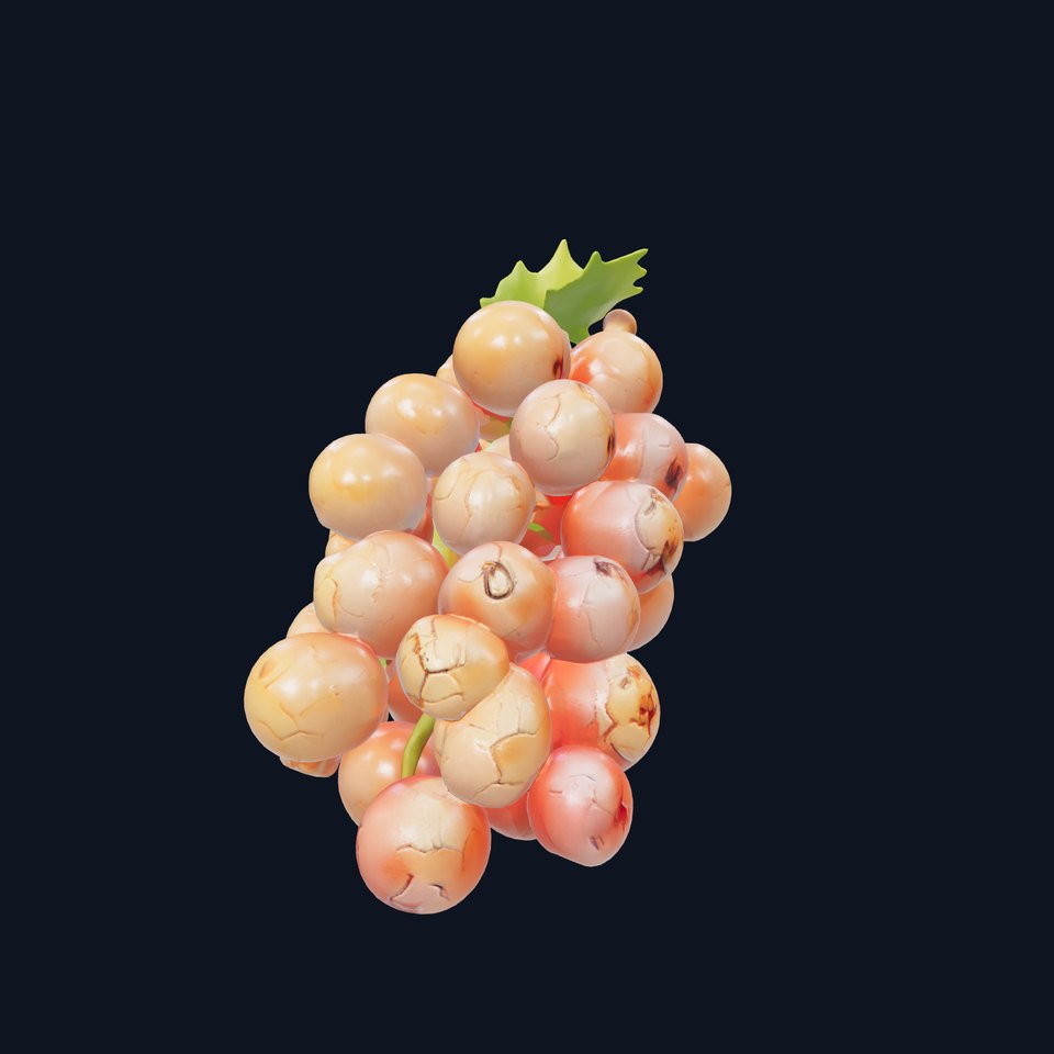 Cracked Grape Bunch Natural Details model pack